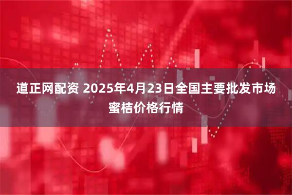 道正网配资 2025年4月23日全国主要批发市场蜜桔价格行情