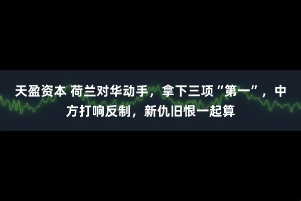 天盈资本 荷兰对华动手，拿下三项“第一”，中方打响反制，新仇旧恨一起算