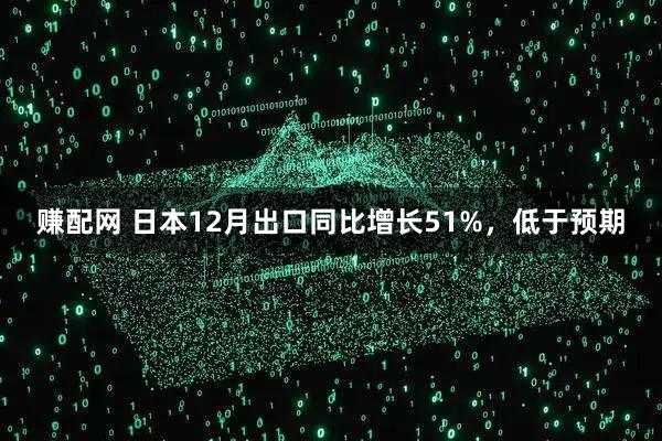 赚配网 日本12月出口同比增长51%，低于预期