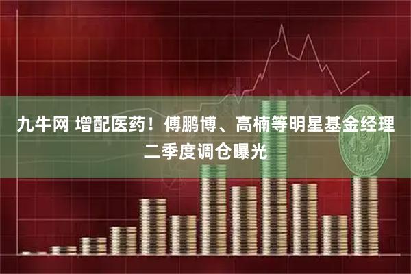 九牛网 增配医药！傅鹏博、高楠等明星基金经理二季度调仓曝光